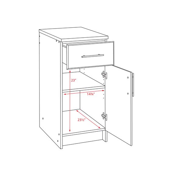Elite 16" Base Cabinet, White, , alternate image number null