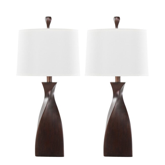 Curvo 30 inches Polyresin Table Lamp - Set Of 2, , on-hover image number 1