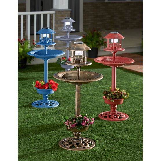 Solar Bird Bath, STONE, hi-res image number null