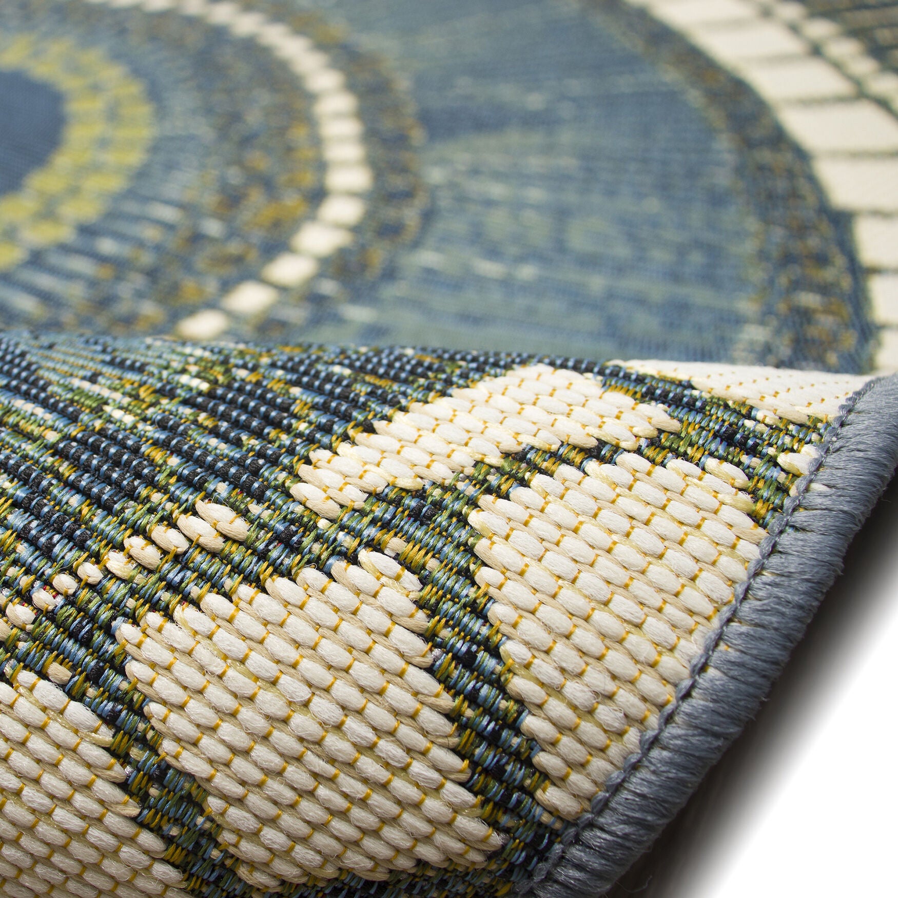Liora Manne Marina Circles Indoor/Outdoor Area Rug Azure 6 feet 6 inches x 9 feet 4 inches, , alternate image number 3