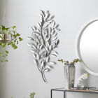 Silver Metal Glam Floral Wall Decor, , alternate image number null
