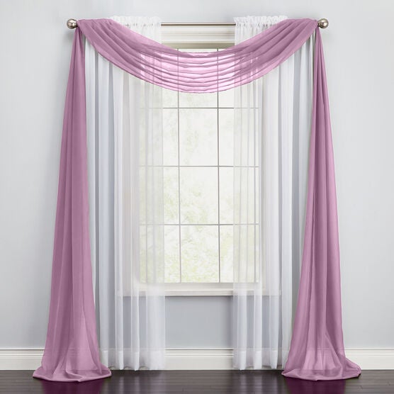 BH Studio® Sheer Voile Scarf Valance, BH Studio® Sheer Voile Scarf Valance,