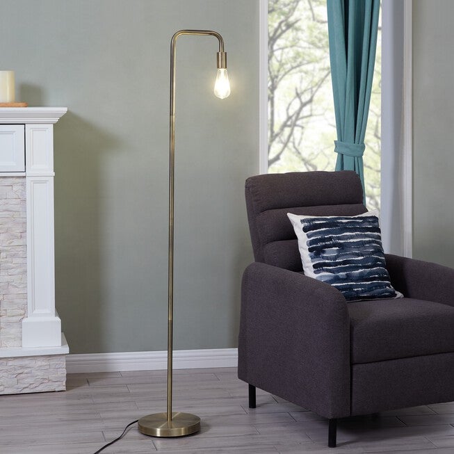 Maddox Antique Brass Floor Lamp, BRONZE, hi-res image number null