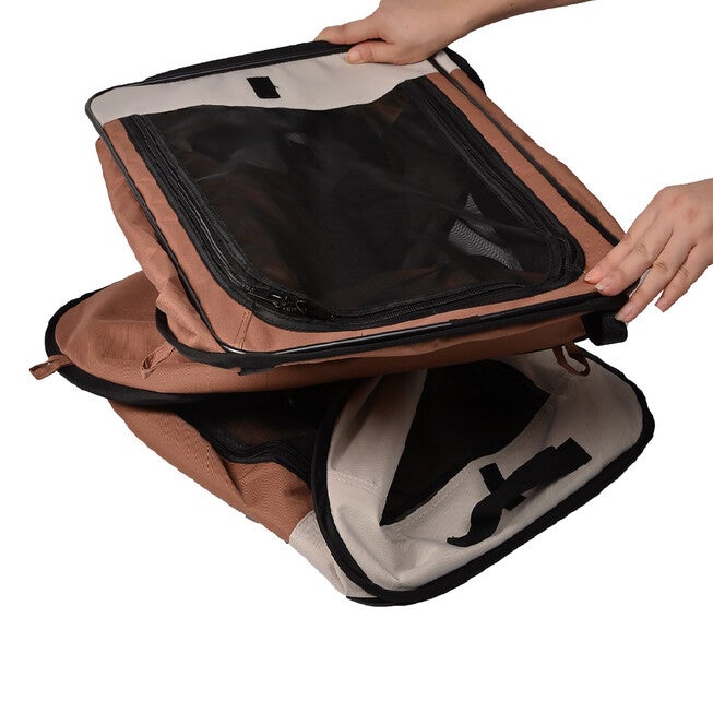 Large Portable/Foldable Kennel, 31.8 inches x 22.5 inches x 24.5 inches/25.6 inches x 20.86 inches x 2.35 inches, Brown, , alternate image number null