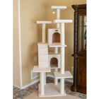 Classic 77" Multi Levels Real Wood Cat Tree With Ramp, Three Perches, Two Condos, , on-hover image number null