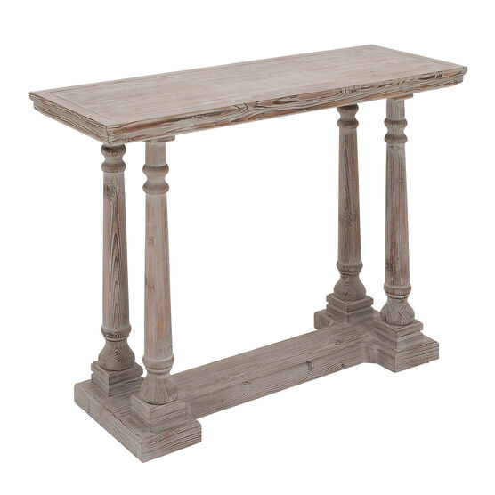 Light Brown Rustic Wood Console Table, 30 x 52, , on-hover image number null