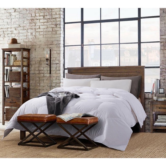 Honeycomb Stitch Down Alternative Comforter, White, , alternate image number 9