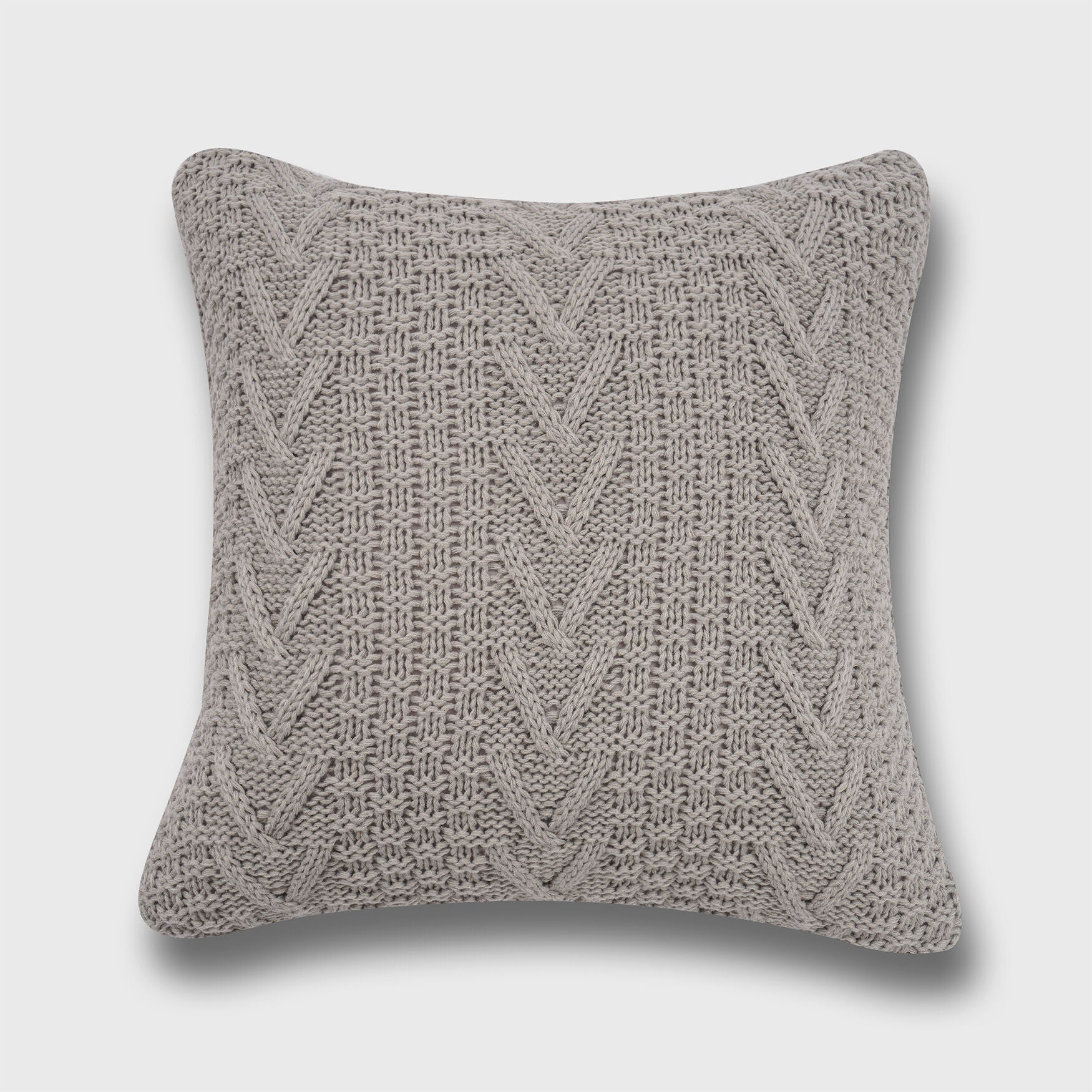 Chunkey Sweater Knit Pillow, LIGHT GRAY, hi-res image number 0