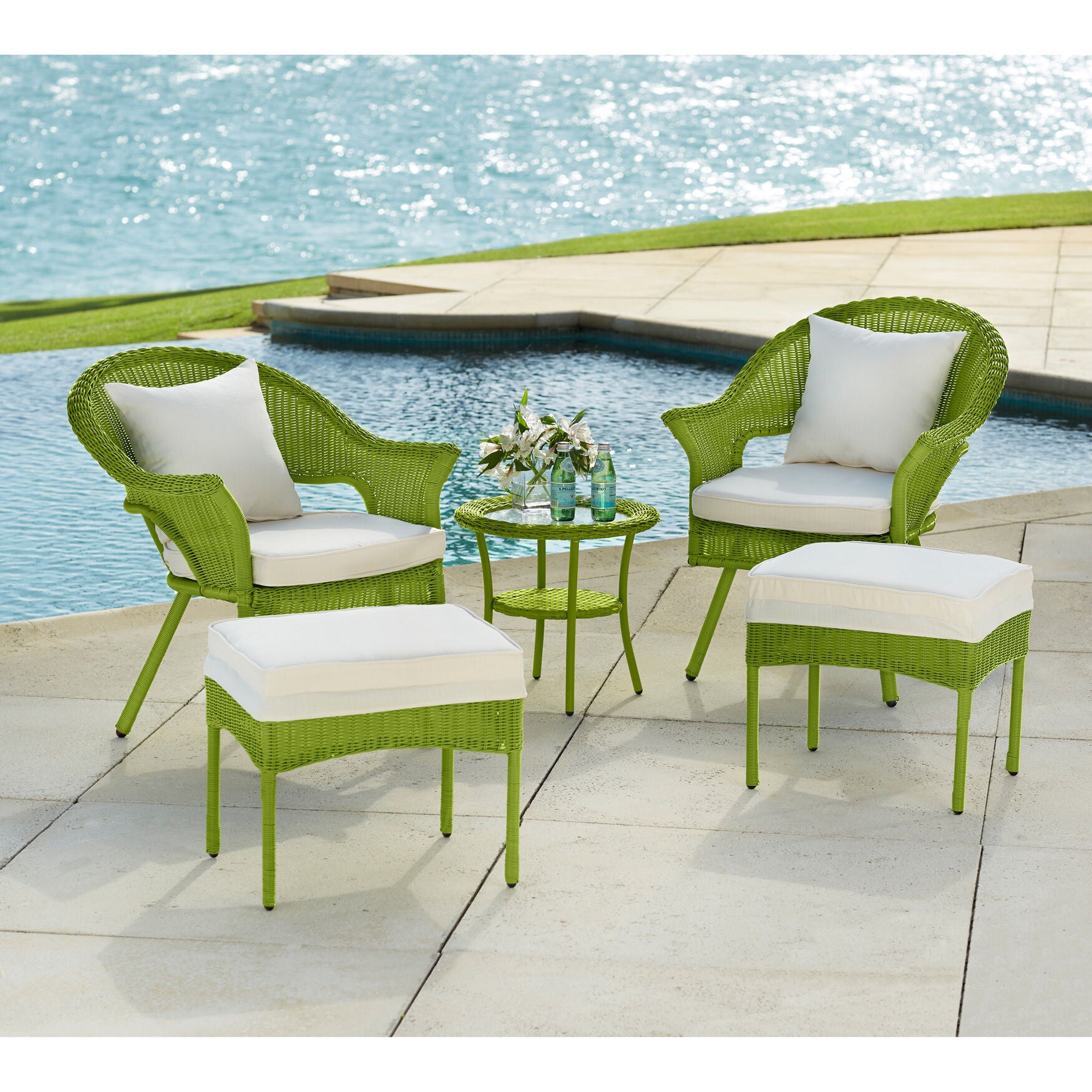 Roma Hand Woven Resin Wicker Stacking Chair Brylane Home