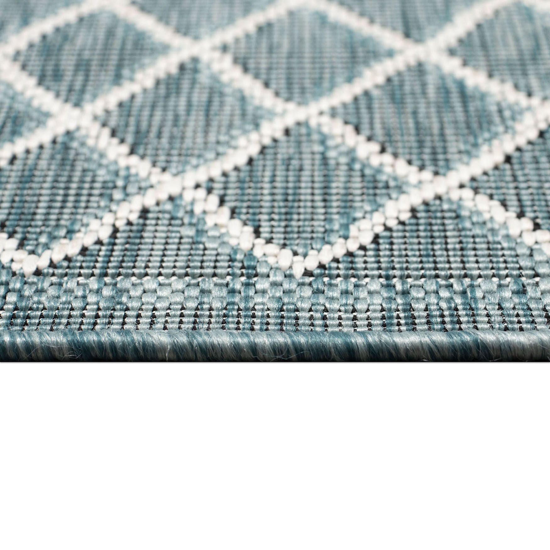 Carmel Diamonds Indoor/Outdoor Area Rug Aqua, , alternate image number 2