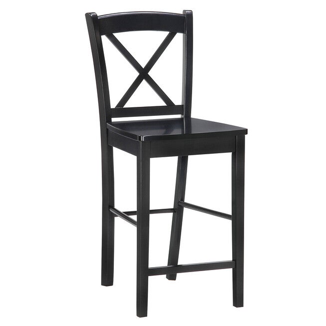 Black X Back Stool, BLACK, hi-res image number 0