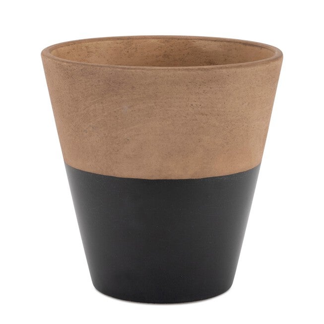 Tapered Two-Tone Planter (Set of 2), BLACK/BROWN, alternate image number null