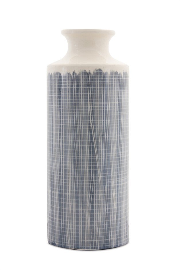 Vase 19.25 inchesH Terra Cotta, BLUE/WHITE, hi-res image number null