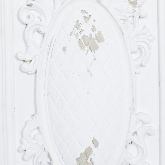White Vintage Ornamental Fiberglass Wall Décor, , alternate image number null