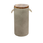 Beige Cement Modern Outdoor Accent Table, , alternate image number null