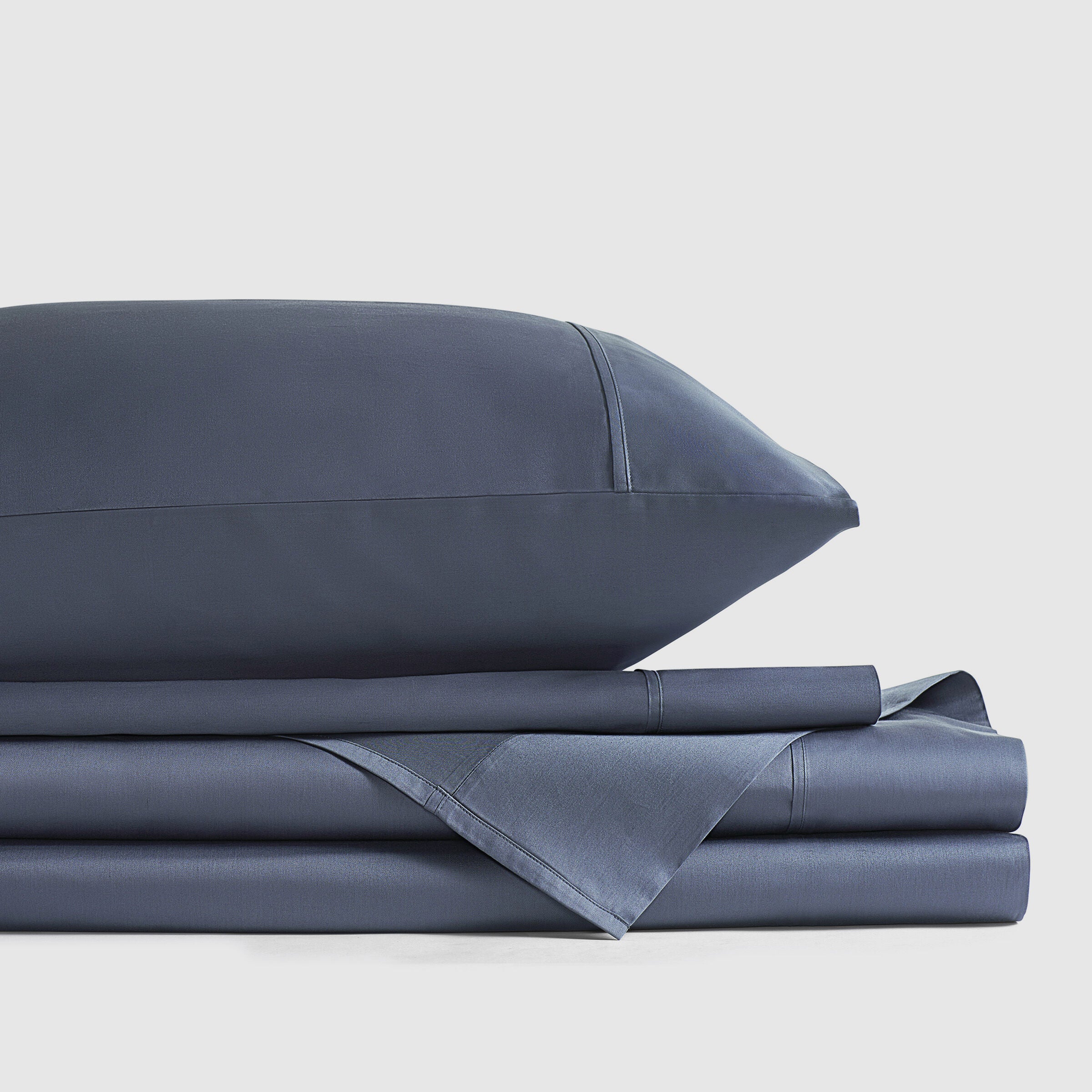 PREMIER SATEEN KING 4PC. SHEET SET, ATLANTIC BLUE, alternate image number 1