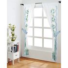 Bloomfield Collection in Floral Design 100% Cotton Tufted Chenille Curtain 2 Piece Set , , on-hover image number null