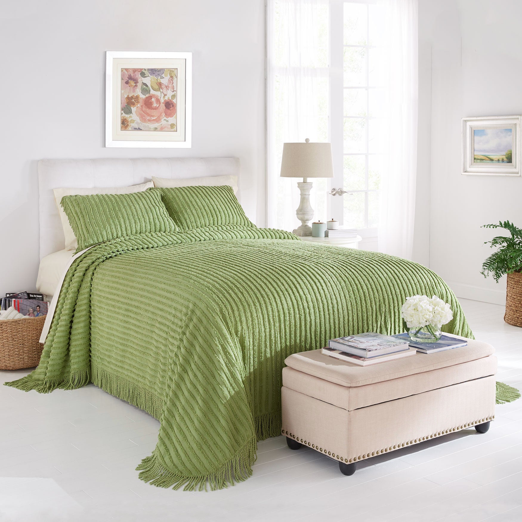 BrylaneHome Chenille Bedspread - Picture 11 of 12