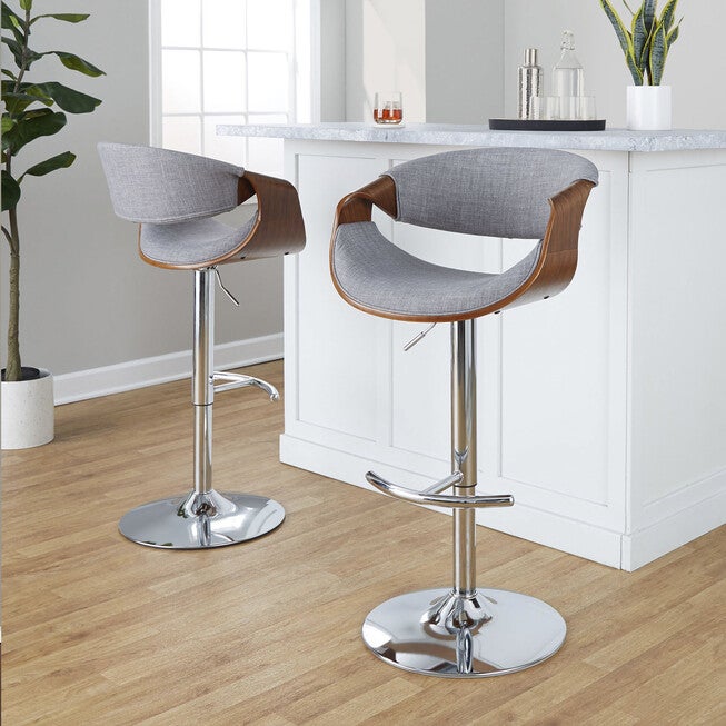 Curvo Adjustable Barstool - Set Of 2, , alternate image number null