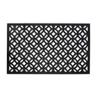 Lattice Rubber Doormat, BLACK, hi-res image number null