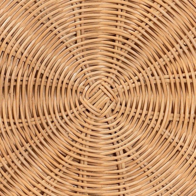 Caroline Round Natural Rattan End Table, LIGHT HONEY, alternate image number null