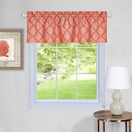Colby Window Curtain Valance 58" x 14", ORANGE, hi-res image number null