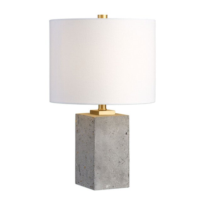 Drexel Concrete Block Lamp, GRAY, hi-res image number null