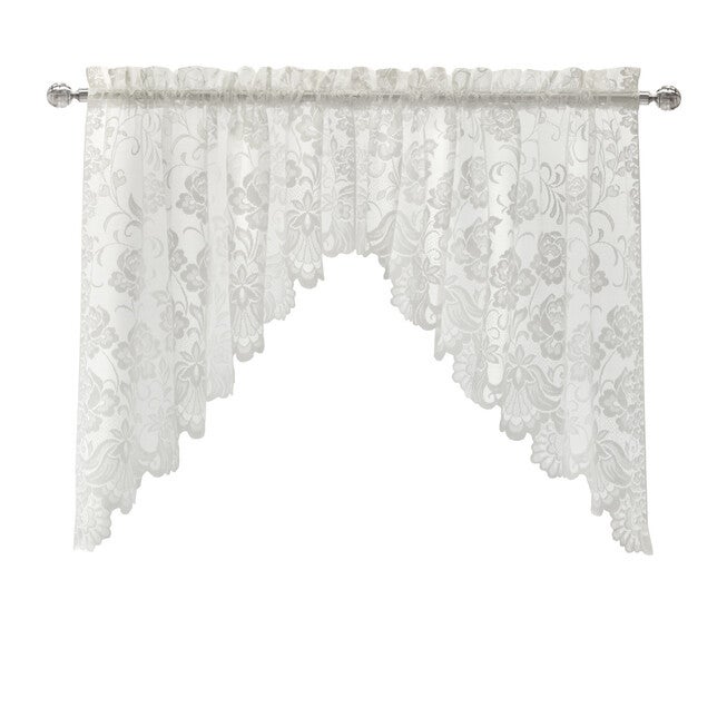 Limoges Sheer Rod Pocket Swag Valance Set, , alternate image number null