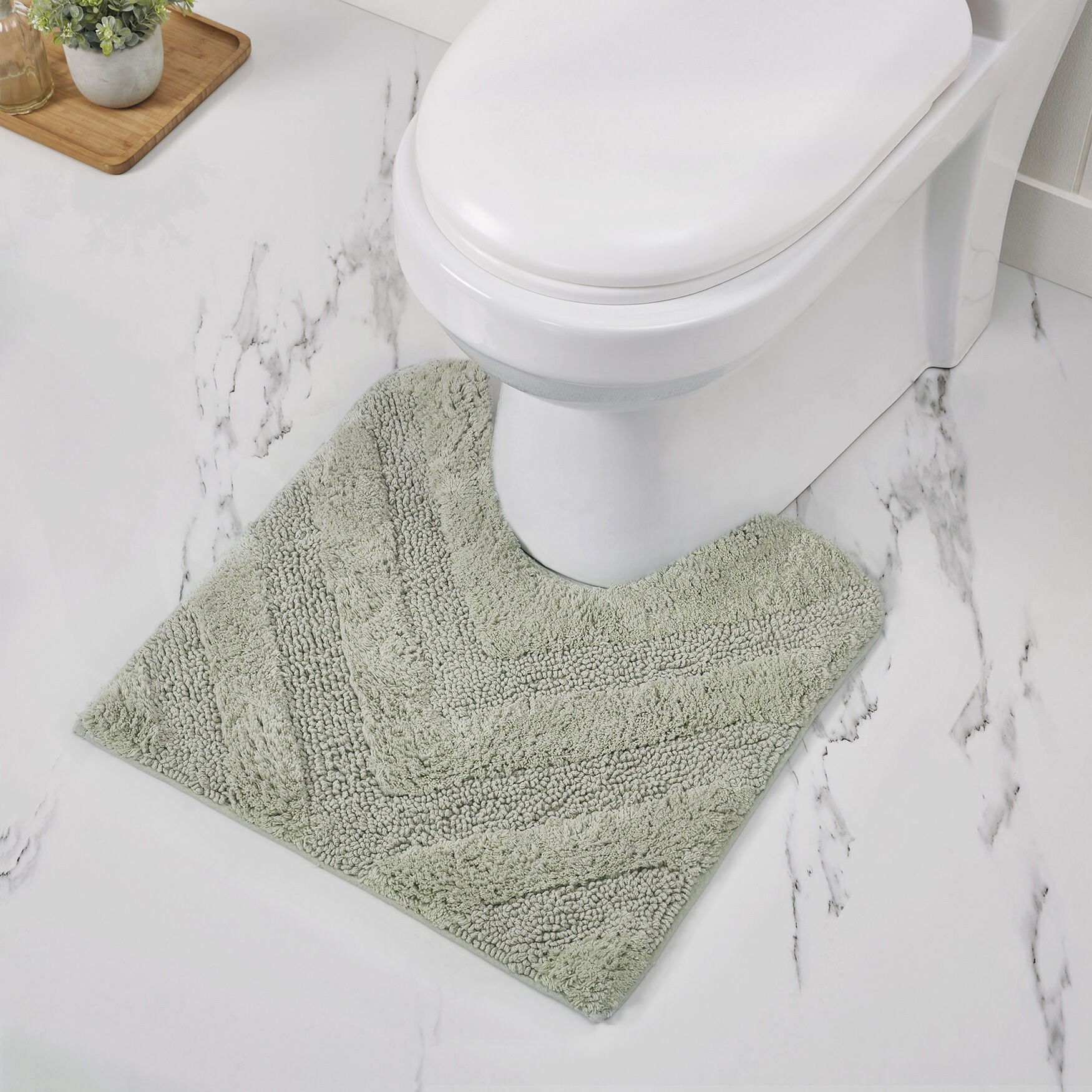 Hugo Collection 100% Cotton 20" X 20" Contour Bath Rug