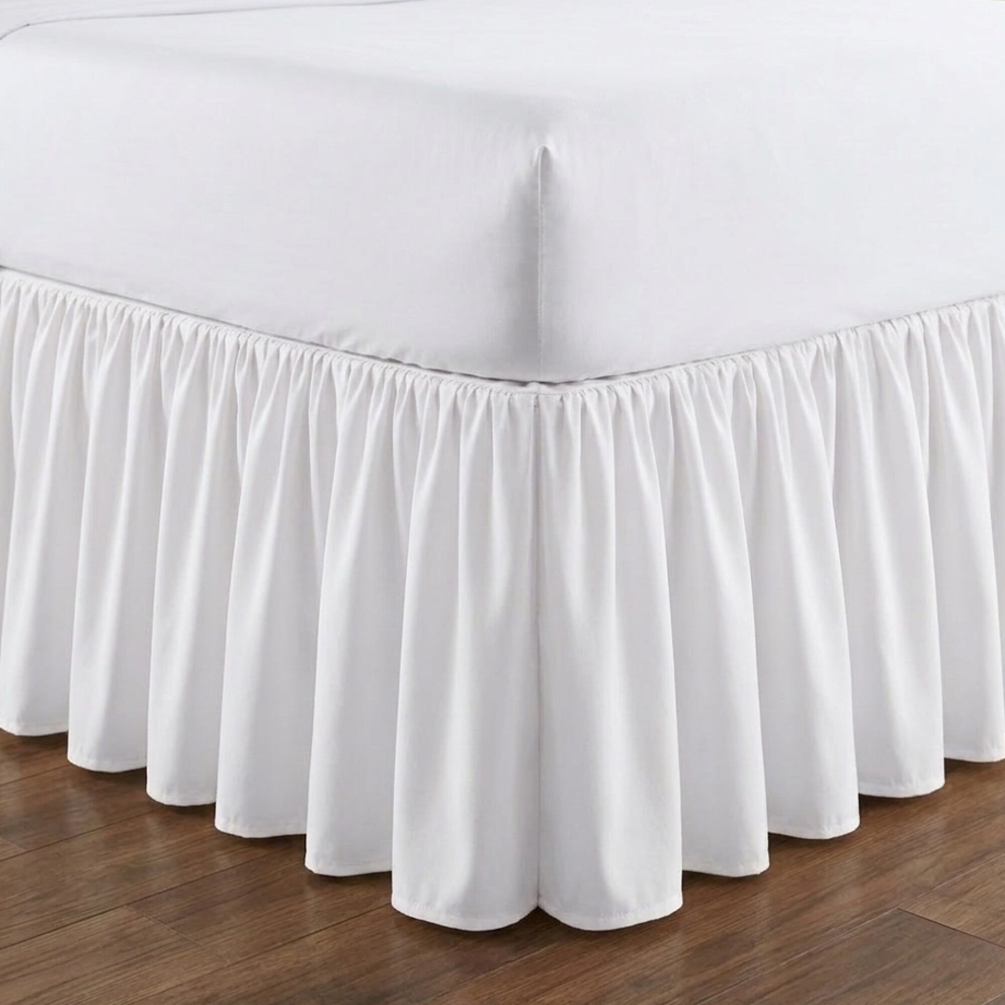 Landris Elegant Ruffled Bedskirt, WHITE, alternate image number 2