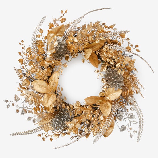 Gold & Silver Wreath, GOLD SILVER Gold & Silver Wreath, GOLD SILVER
