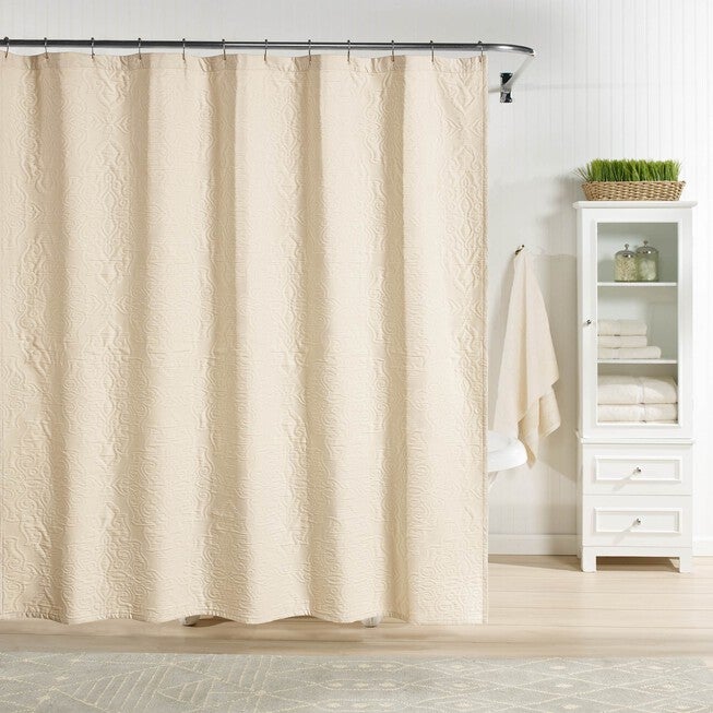 Raphaela European Matelassé Shower Curtain, CREAM, hi-res image number null