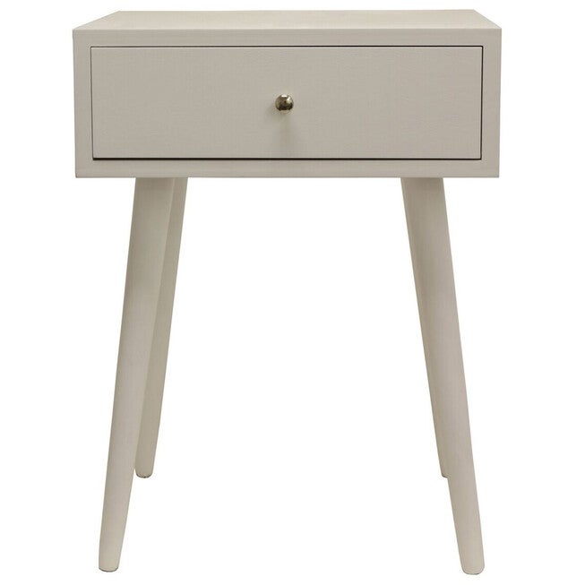 Mid-Century 1-Drawer Chest, WHITE, hi-res image number null