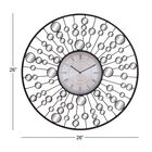 Black Glam Metal Wall Clock, , alternate image number null