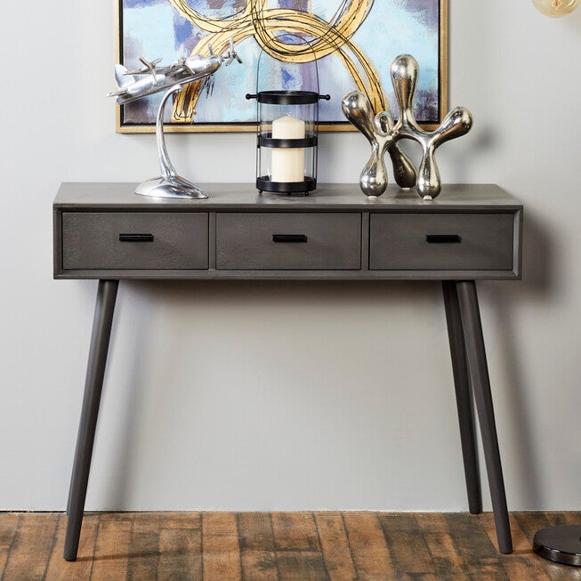 Black Modern Wood Console Table, 29 x 42, , alternate image number 5