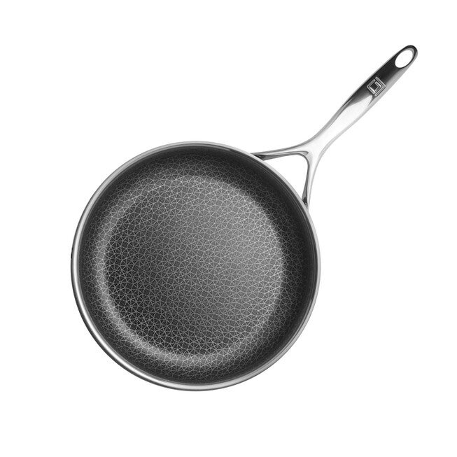 LIVWELL DiamondClad™ 6pc Hybrid Nonstick Stainless Steel Frying Pan Set, Dishwasher Safe, PFOA-free – Silver/Black, SILVER, alternate image number null