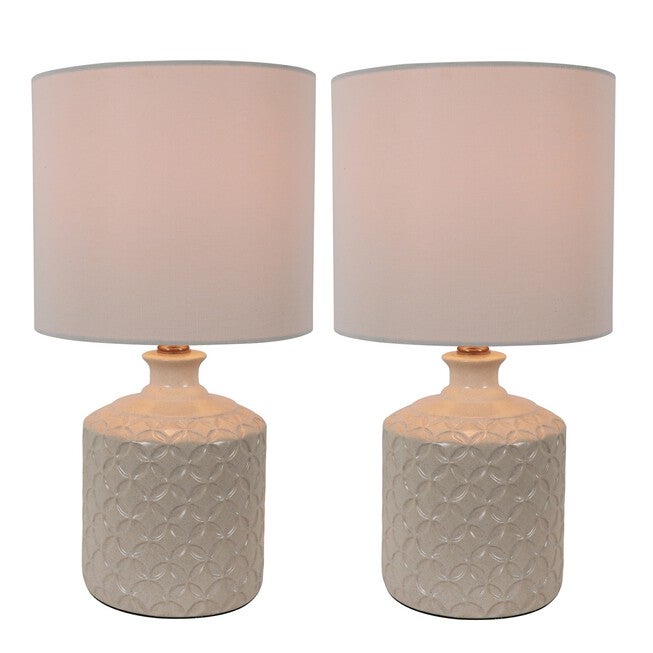 Ivory Ceramic 2-Pack LED Table Lamps, , on-hover image number null