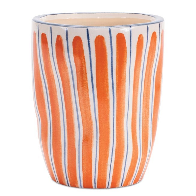 Wavy Stripe Planter (Set of 6), ORANGE/BLUE, alternate image number null