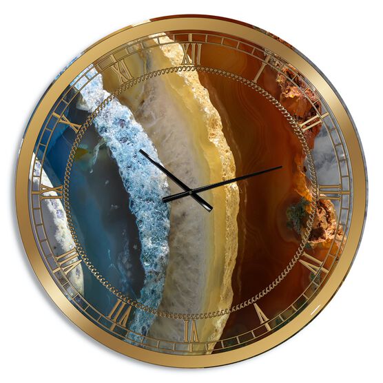 Mineral Slice Xv Oversized Fashion Wall Clock, , alternate image number null
