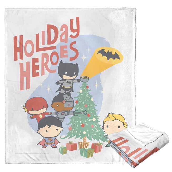 Throw Dc Seasonal Wb Dc Justice League Holiday Heroes Silk Touch Throw, O ...