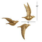 Set Of 3 Gold Polystone Coastal Birds Wall Décor, , alternate image number null