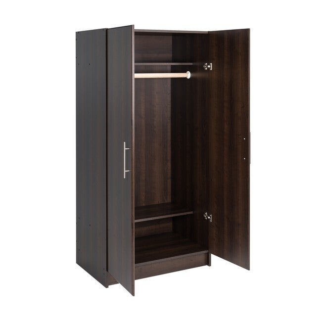 Elite 32 inches Wardrobe Cabinet, Espresso, , on-hover image number null