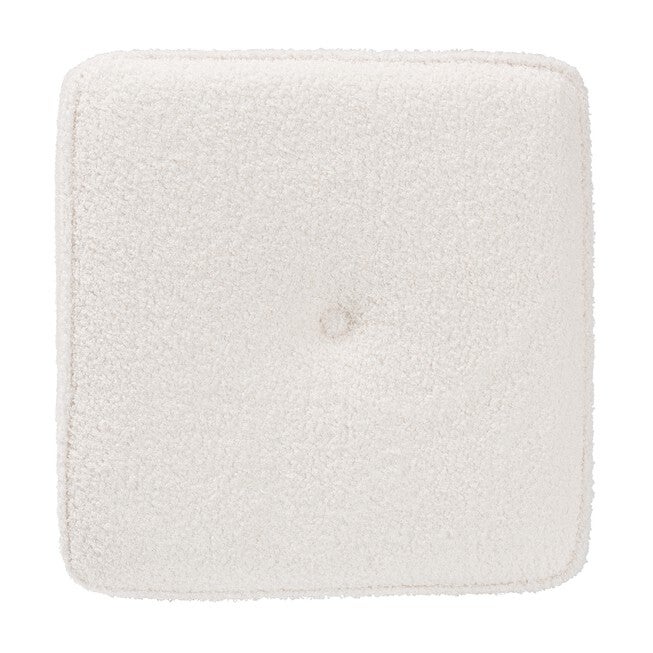 Isaiah Modern And Contemporary Ivory Boucle Upholstered Ottoman, , alternate image number null