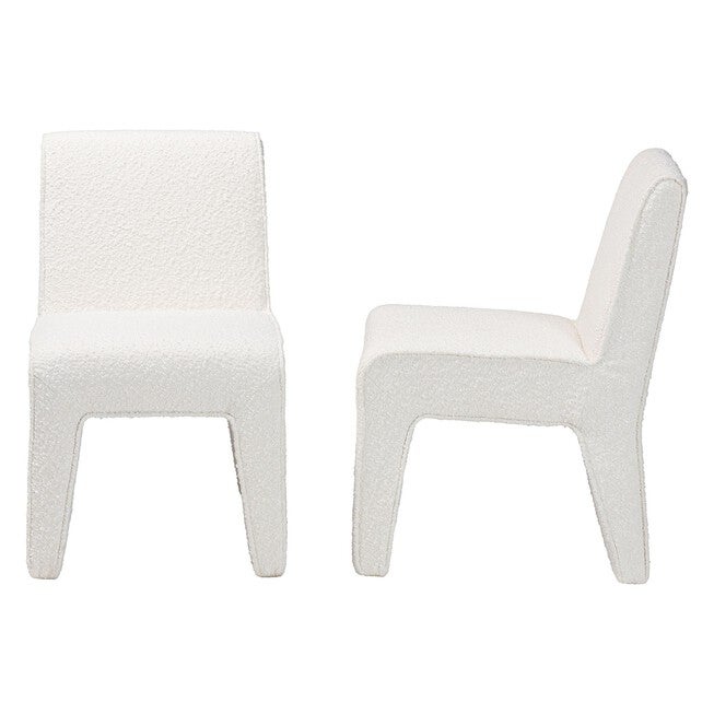 Helios Boucle Dining Chair Set of 2, CREAM, alternate image number null