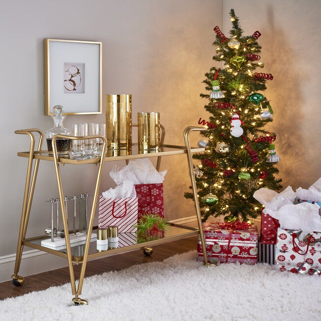 Gold Mid-Century Bar Cart, , alternate image number 5