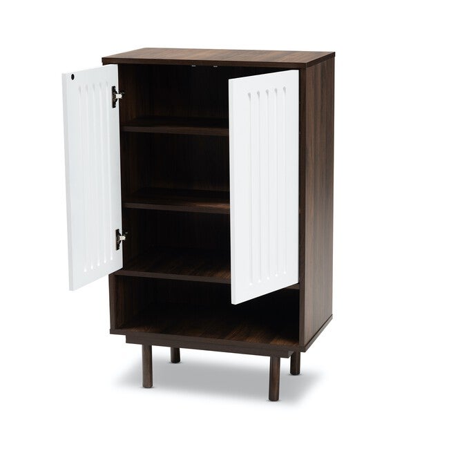 Meike Wood 2-Door Shoe Cabinet Furniture, , on-hover image number null