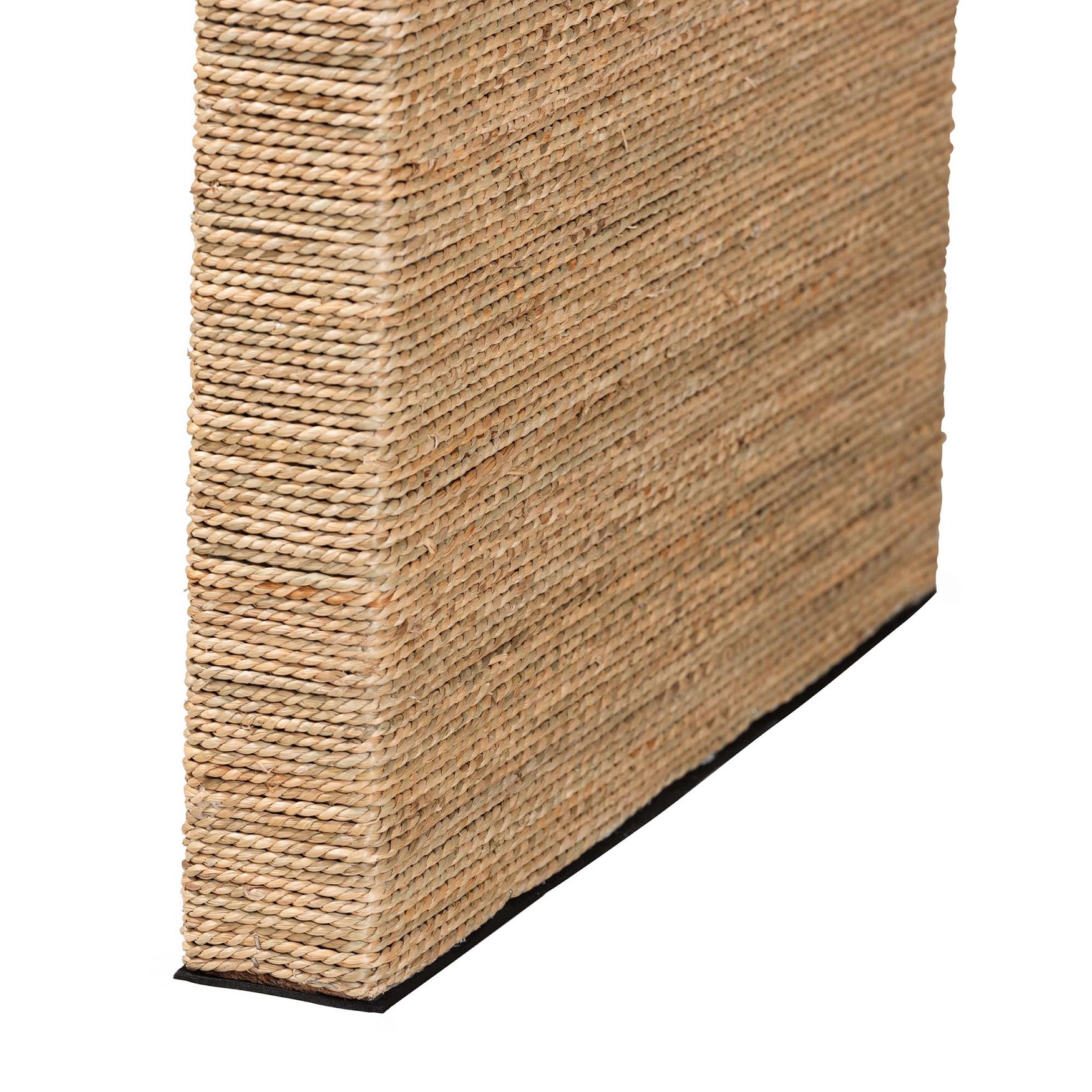 Colandra Modern Bohemian Natural Brown Seagrass And Wood Console Table, , alternate image number 3