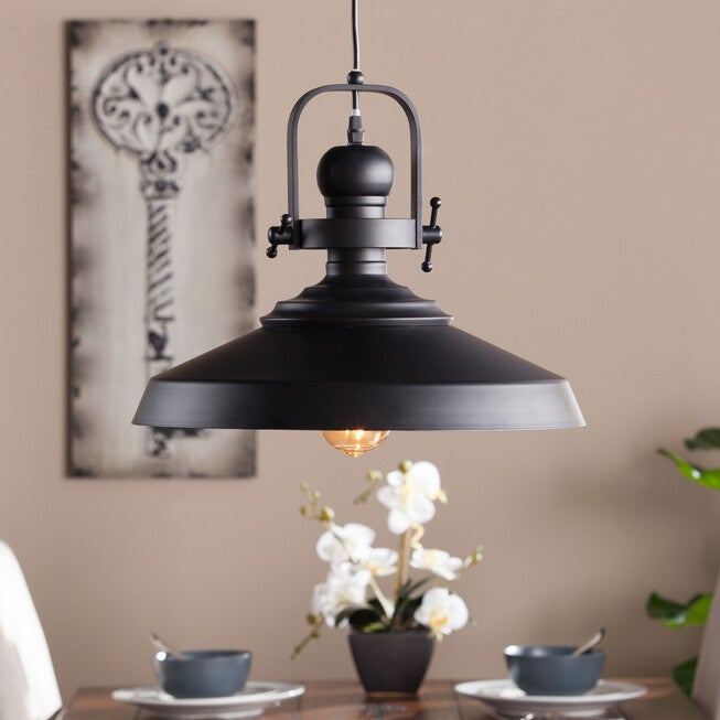 Industrial Bell Pendant Lamp, MATTE BLACK, hi-res image number 0