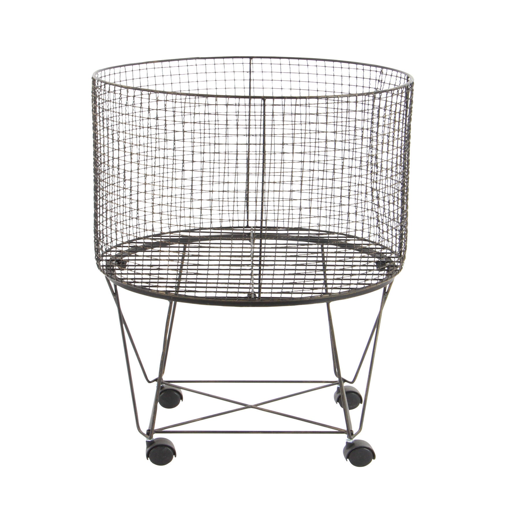 Bronze Farmhouse Metal Storage Cart Storage Cart, , on-hover image number 1