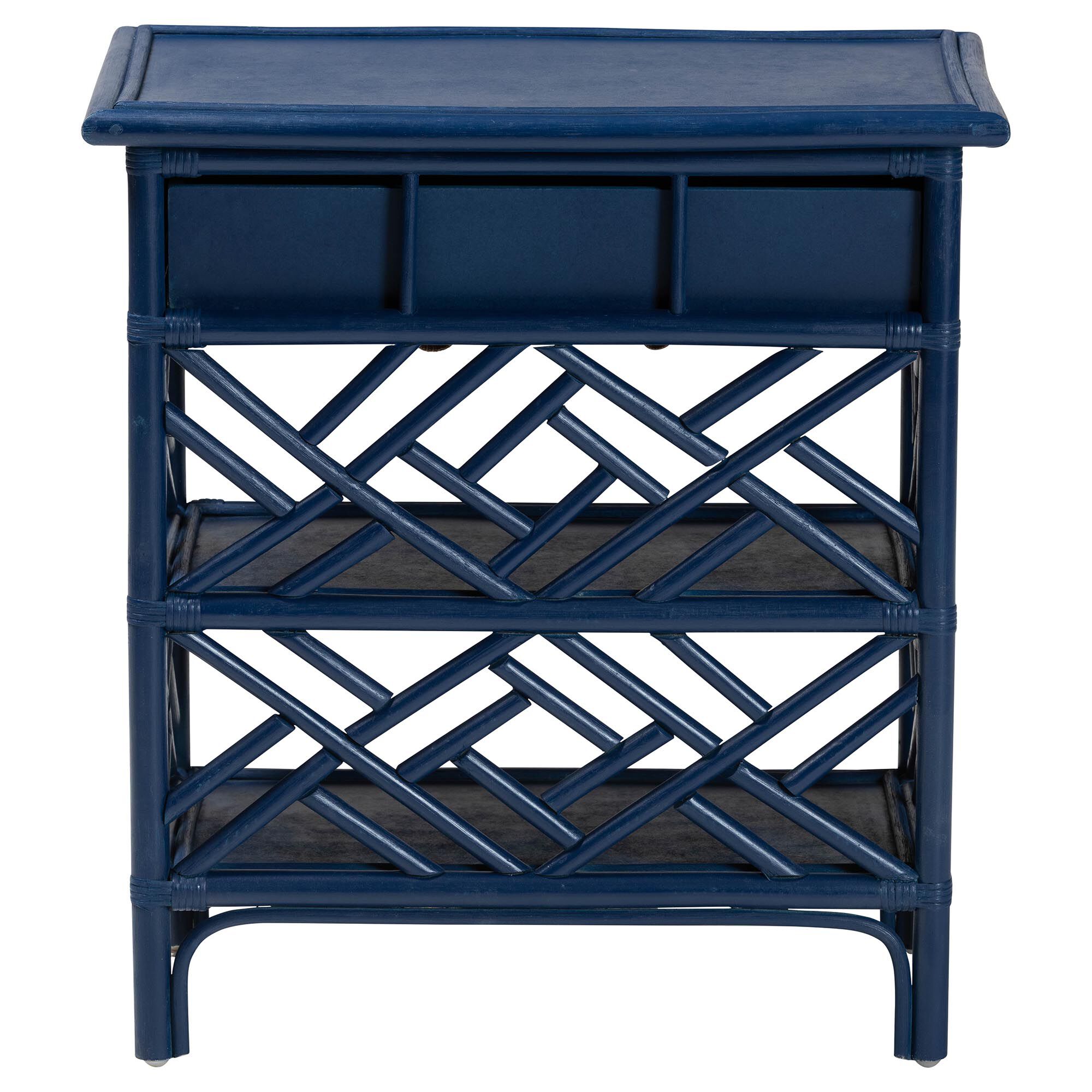 Tiaret Natural Rattan Nightstand, Blue, BLUE, alternate image number 5